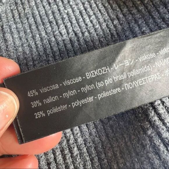 ZARA Womens Small Viscose Knit Crop Gray Sweater Zip In Back - Picture 9 of 12